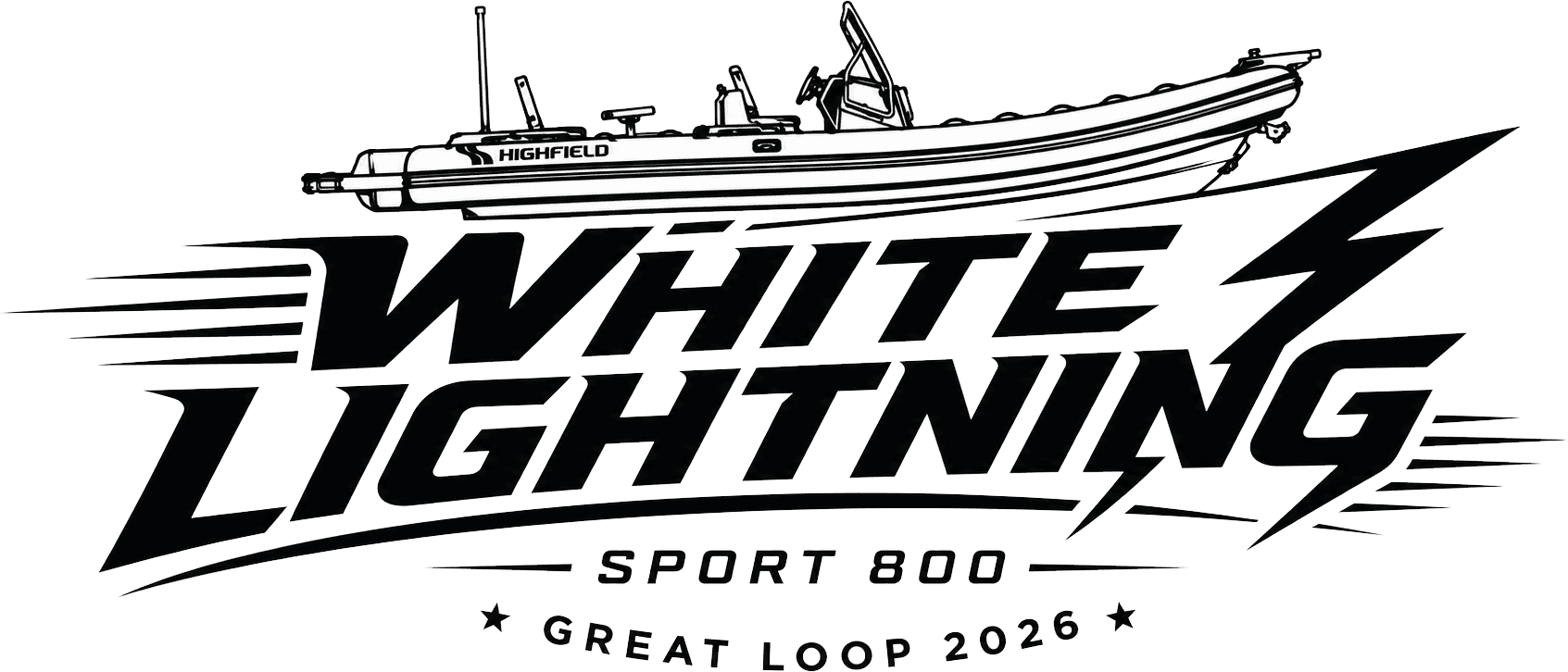 White Lightning boat logo